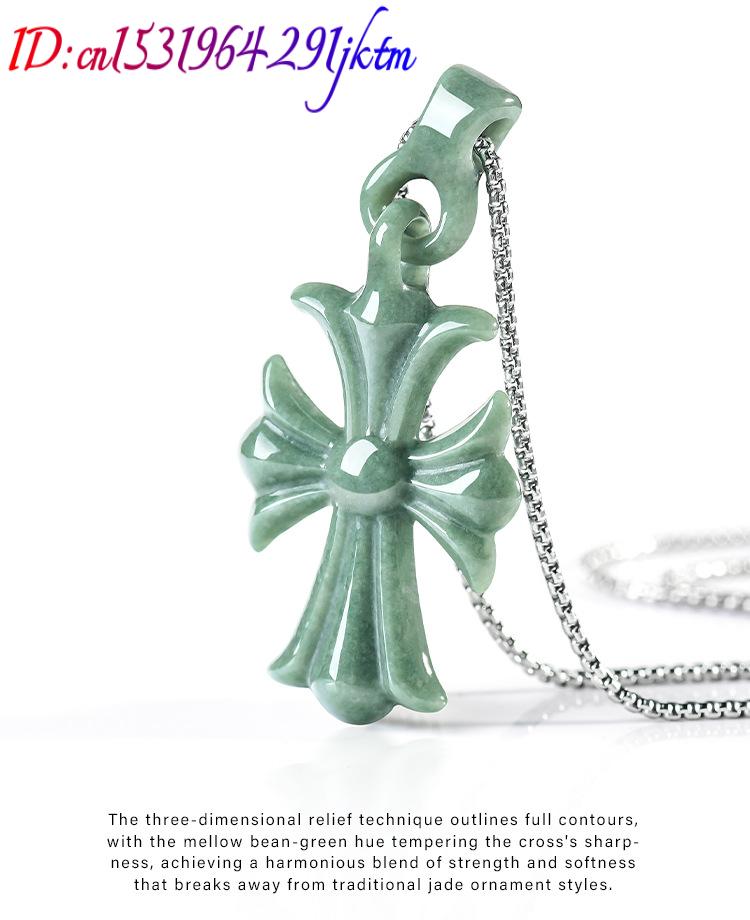 Natural Burmese Jadeite Cross  - Jewelry & Watches Company review and price