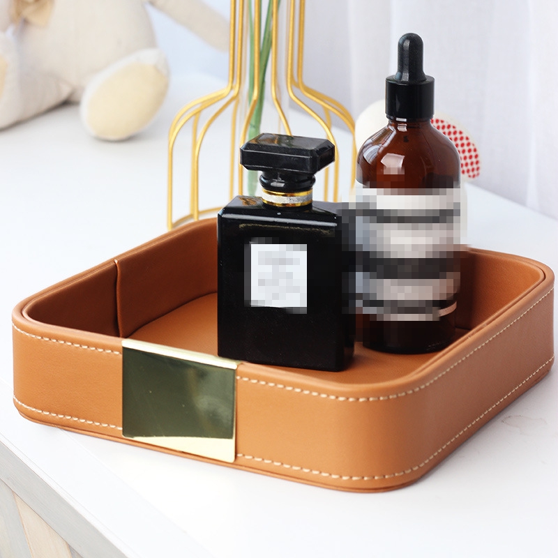 Leather Desk Tray Desktop Stor - Jewelry And Watches Store review and price