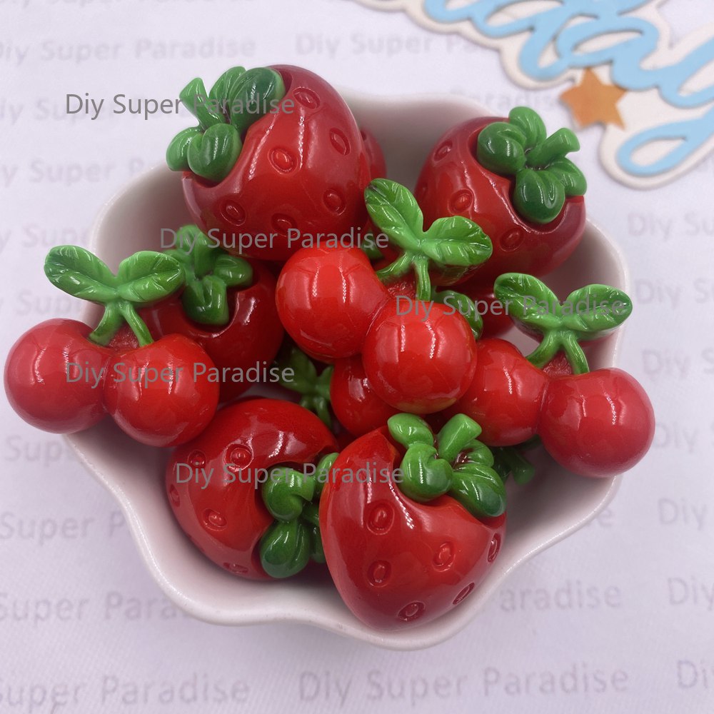 8PCS Resin Kawaii Colorful Red - Paradise Jewelry & Watches Llc Miami Photos review and price