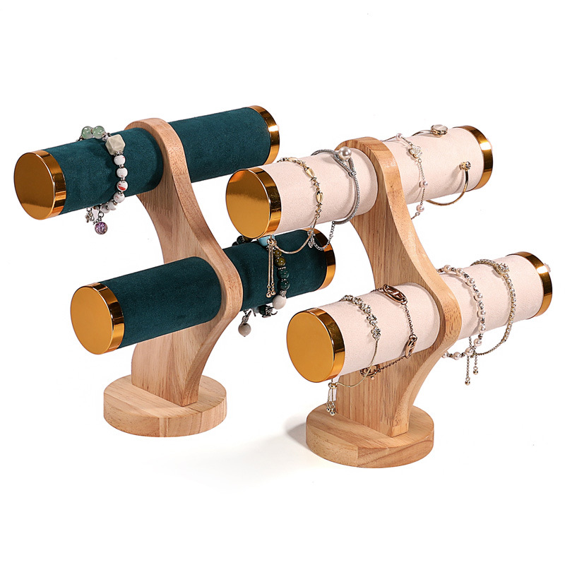 2-Tier Curved Wood Bracelet Ho - Jewelry And Watches Store review and price